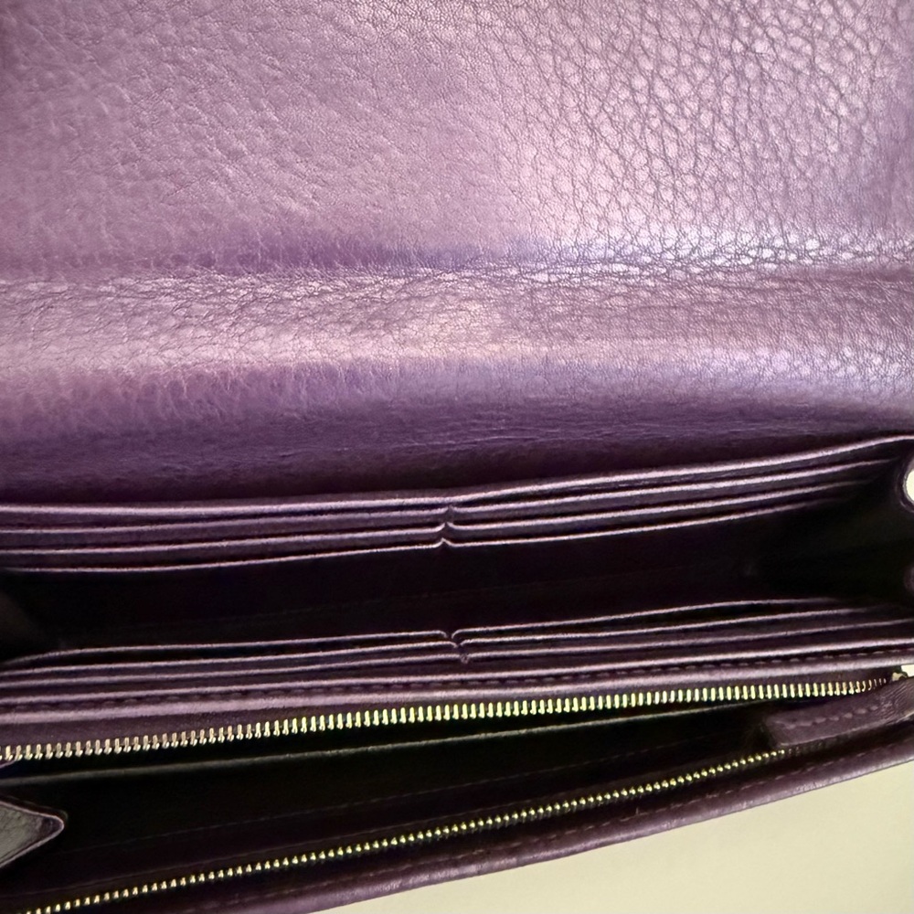 Gucci Abbey Continental leather wallet in nebula, purple - Picture 13 of 15